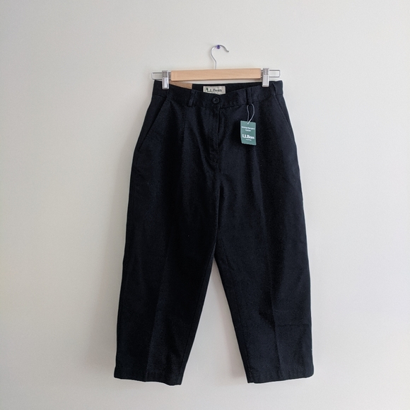 Women's L.L. BEAN Navy "Original Fit" Chino Pants - Picture 1 of 6
